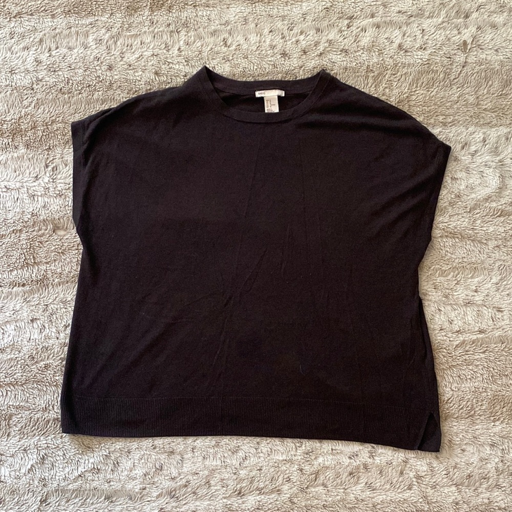 H&M soft deep charcoal shirt